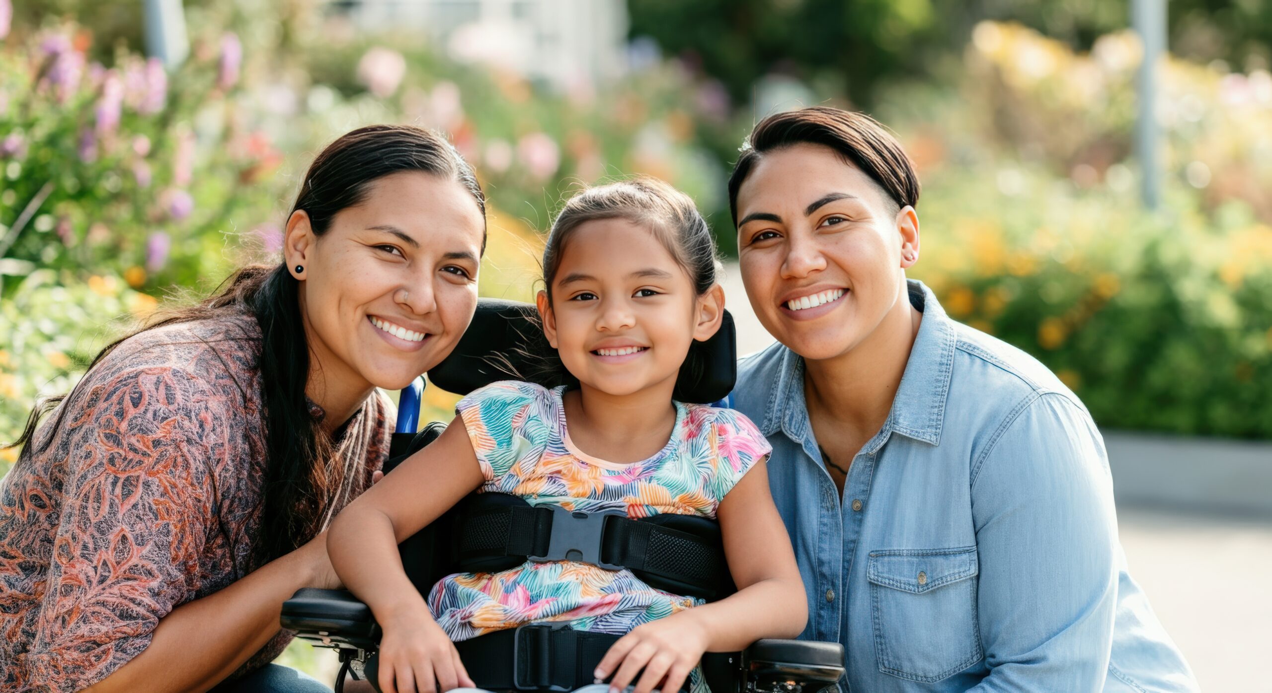 Family togetherness with diverse background shows support and love in outdoor setting